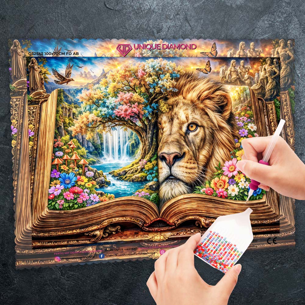 5D Diamond Painting – Tale of the Golden Heart Unique-Diamond