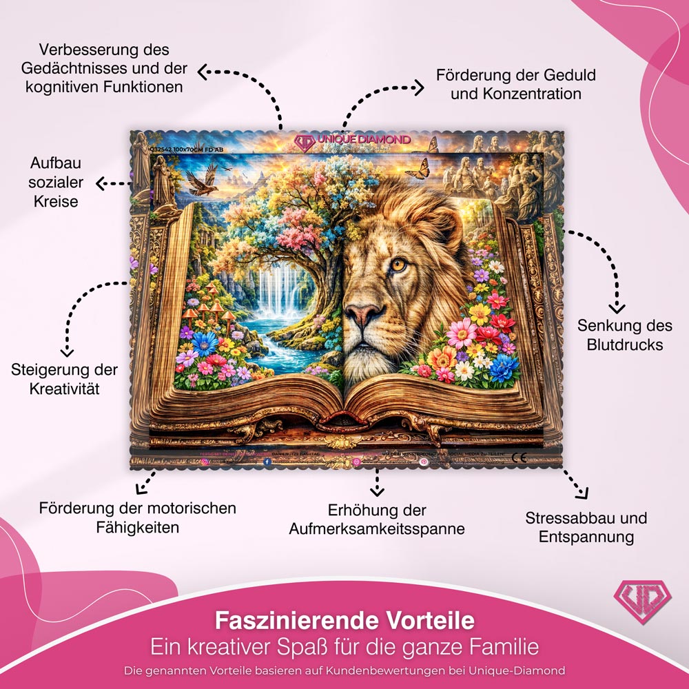 5D Diamond Painting – Tale of the Golden Heart Unique-Diamond