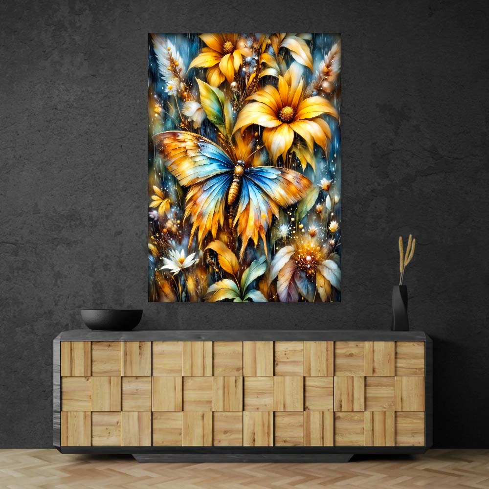 5D Diamond Painting – Tanz der Goldflügel Unique-Diamond