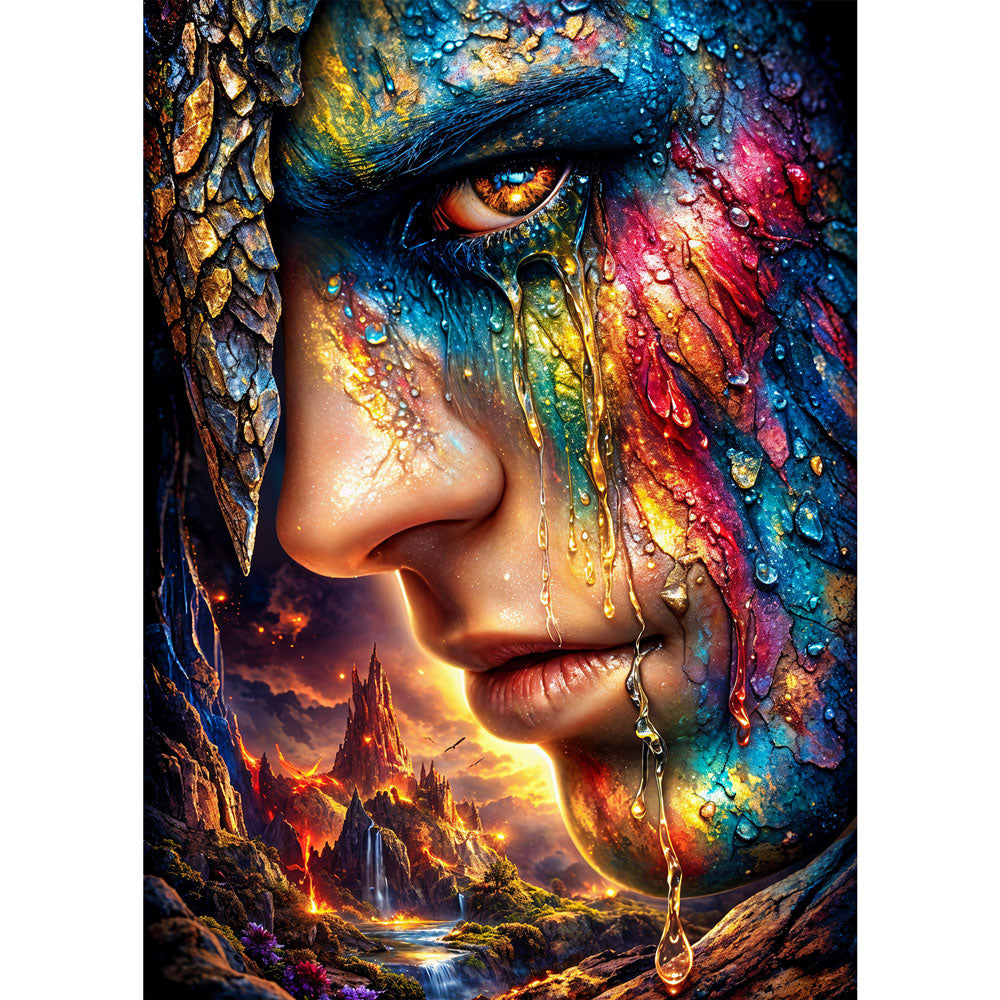 5D Diamond Painting – Tears of the Fire Realm, Unique-Diamond
