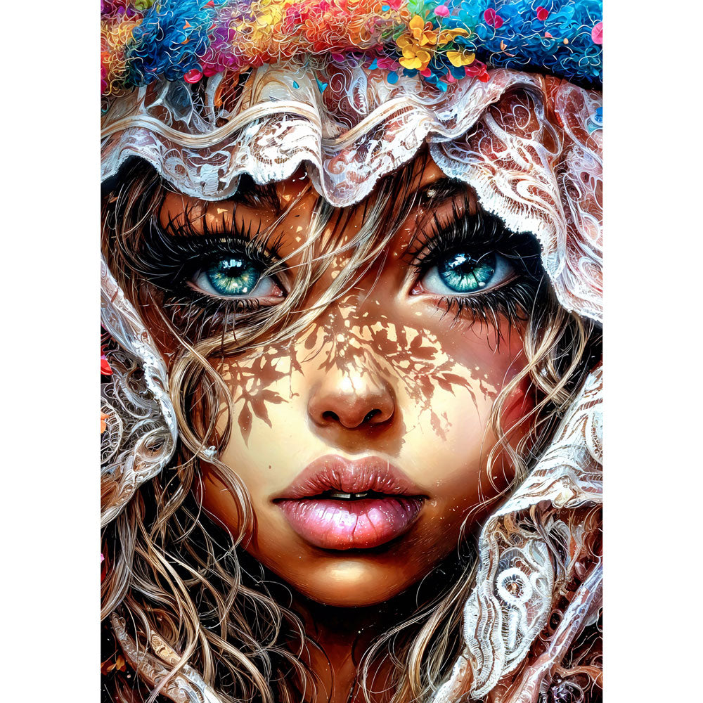 5D Diamond Painting – Veil of Bloom, Unique-Diamond