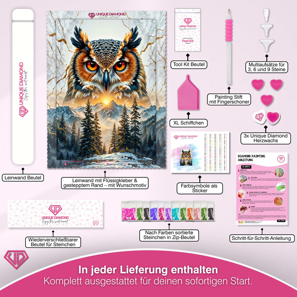 5D Diamond Painting – Wächter der Berge Unique-Diamond