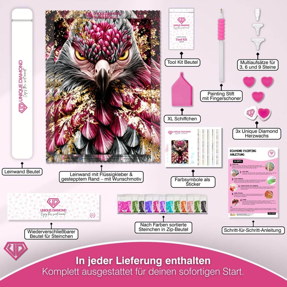 5D Diamond Painting – Wächter der Goldenen Glut