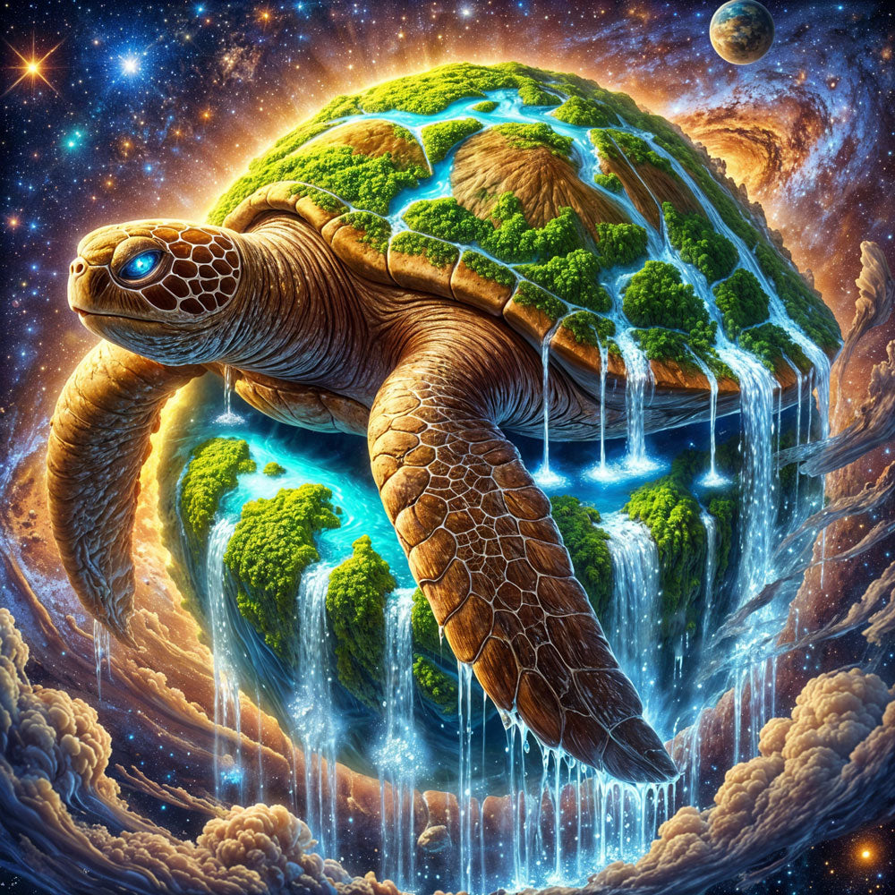 5D Diamond Painting – Wasserfallinsel der Träume, Unique-Diamond