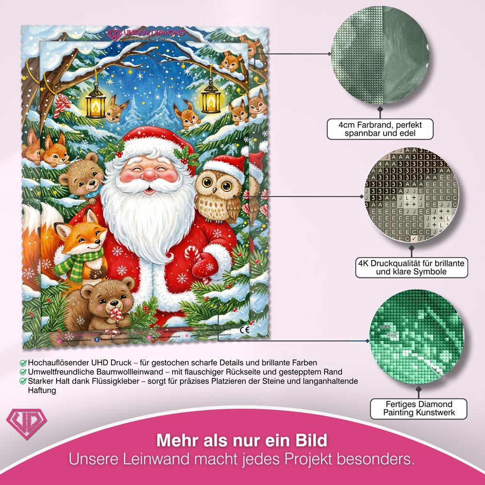 5D Diamond Painting – Weihnachtsfreude im Wald