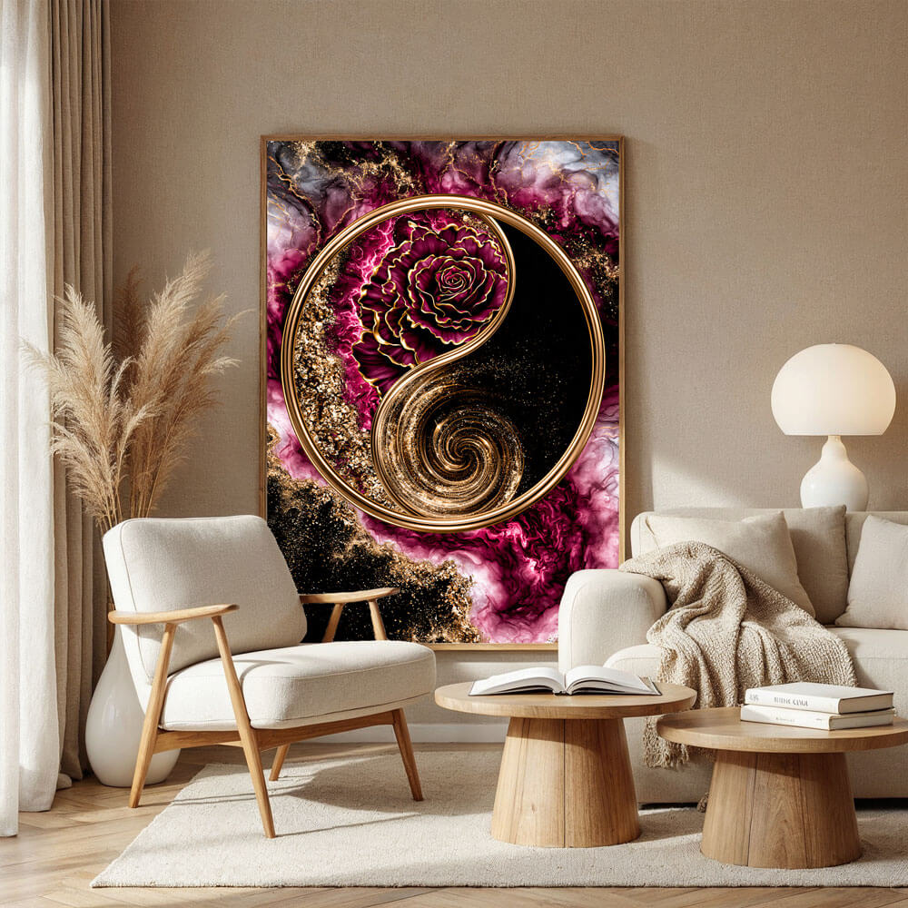 5D Diamond Painting – Yin Yang der ewigen Rose