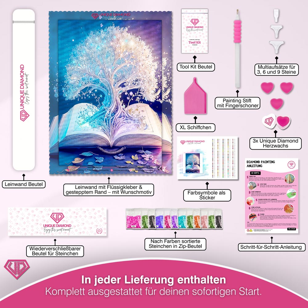5D Diamond Painting – Zauberbuch Unique-Diamond