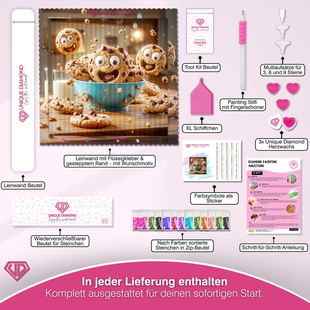 5D Diamond Painting – Fröhliche Cookie-Party Unique-Diamond