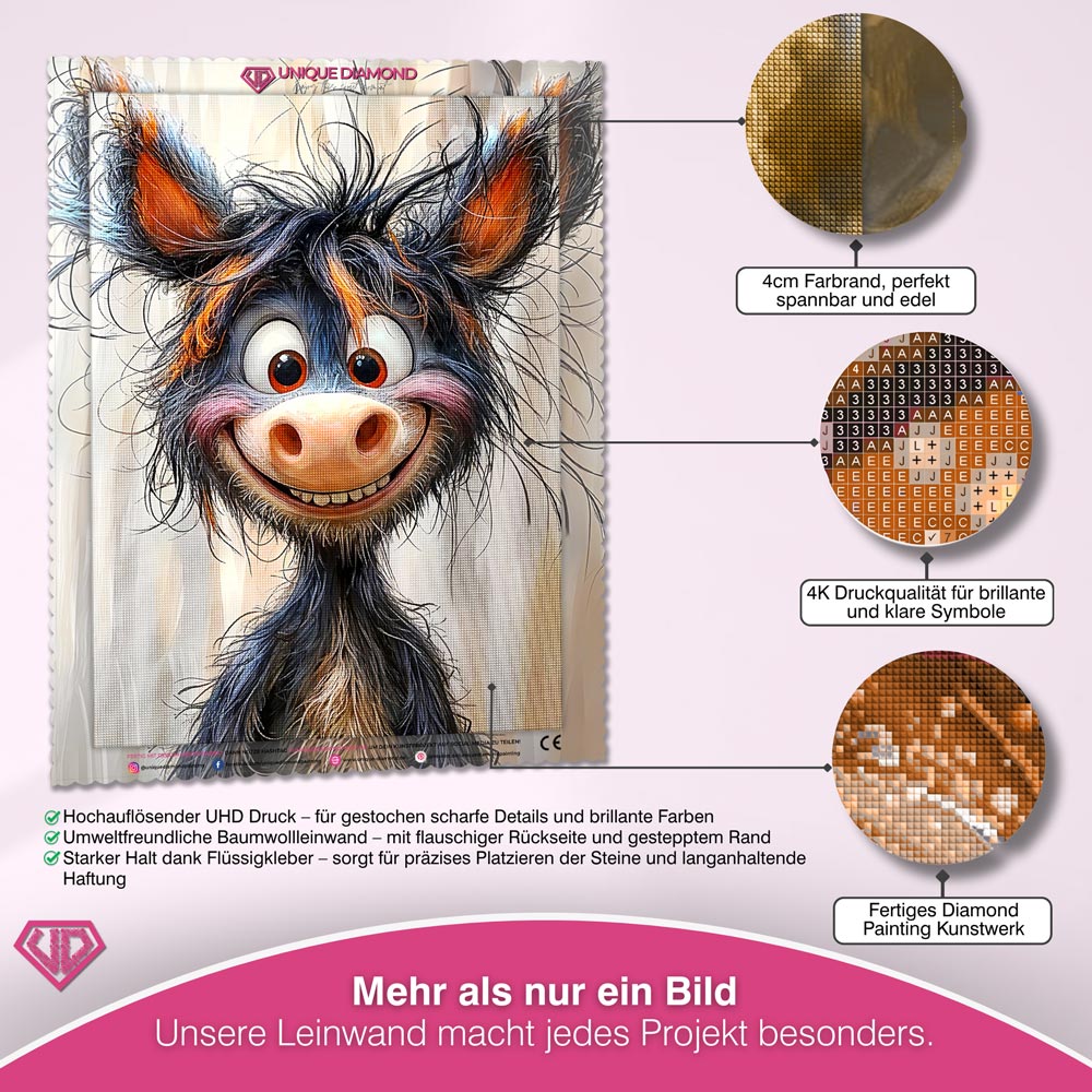5D Diamond Painting – Lächeln der Lebensfreude Unique-Diamond