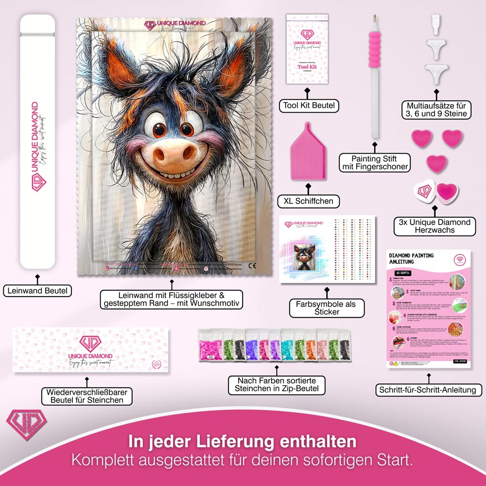 5D Diamond Painting – Lächeln der Lebensfreude Unique-Diamond