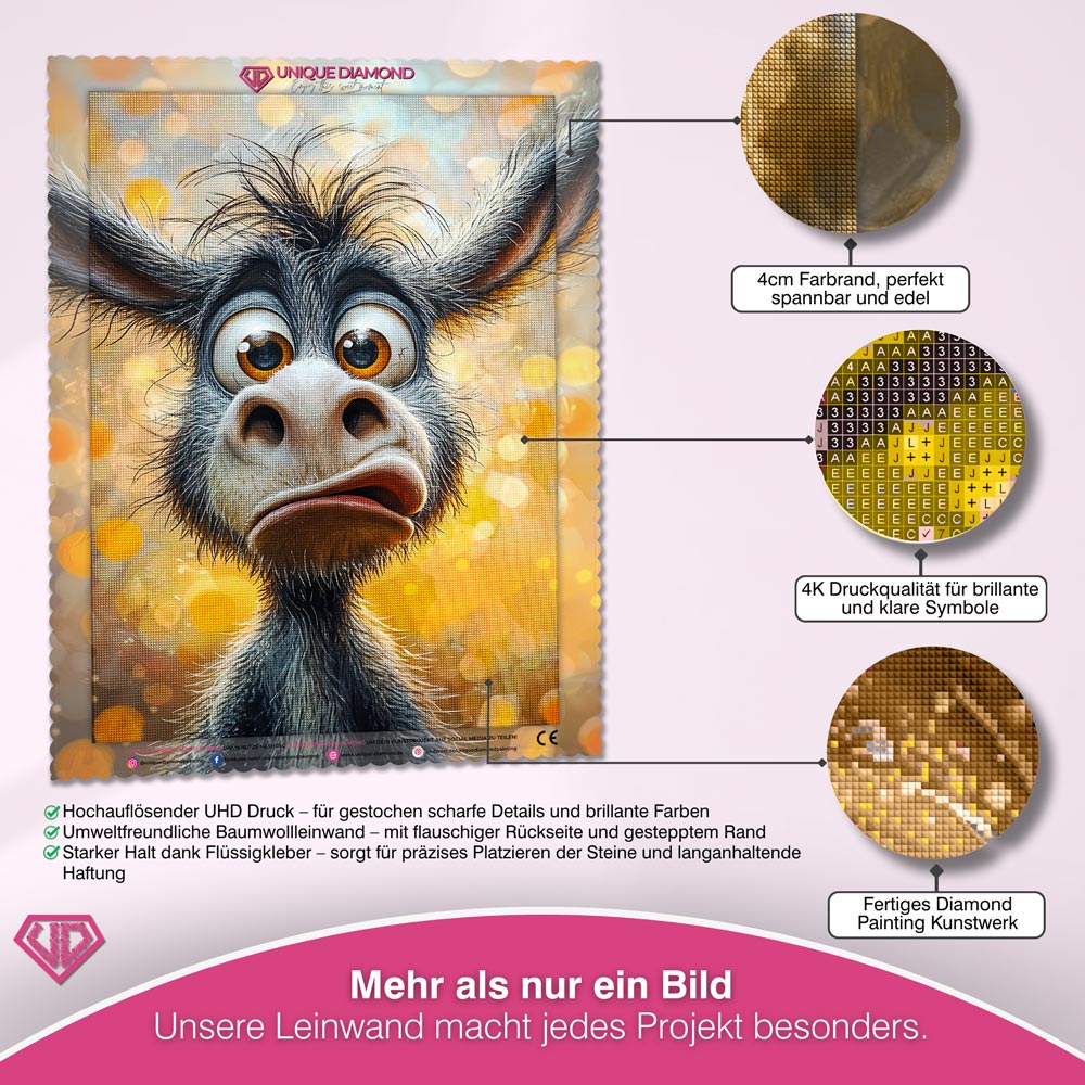 5D Diamond Painting – Verblüffter Freund Unique-Diamond