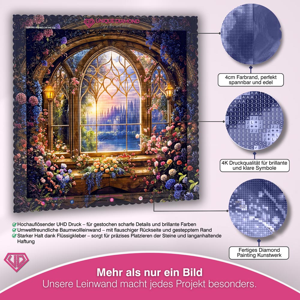 5D Diamond Painting – Blumentraum Unique-Diamond