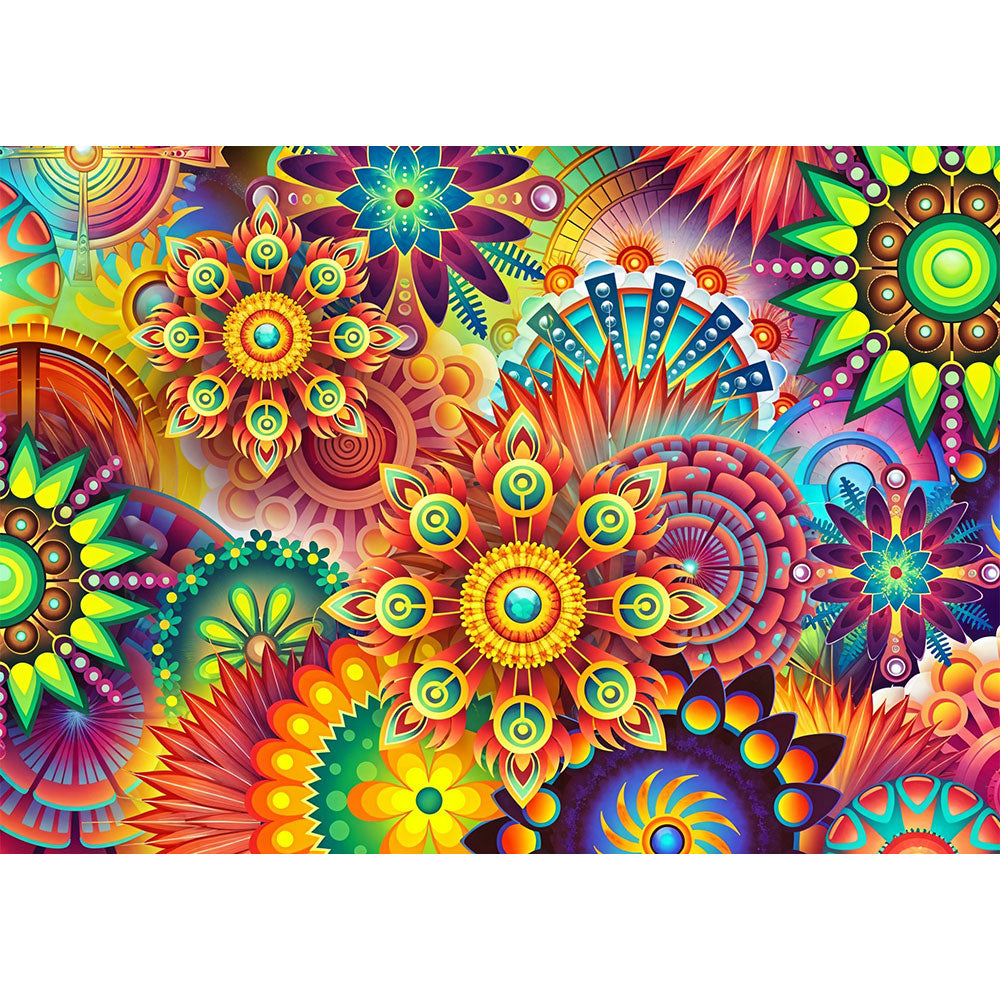 5D Diamond Painting – Mandala Blumen, Unique-Diamond