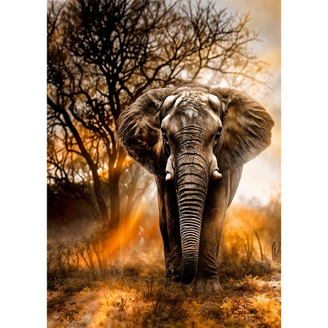 5D Diamond Painting – Afrikanischer Elefant Unique-Diamond