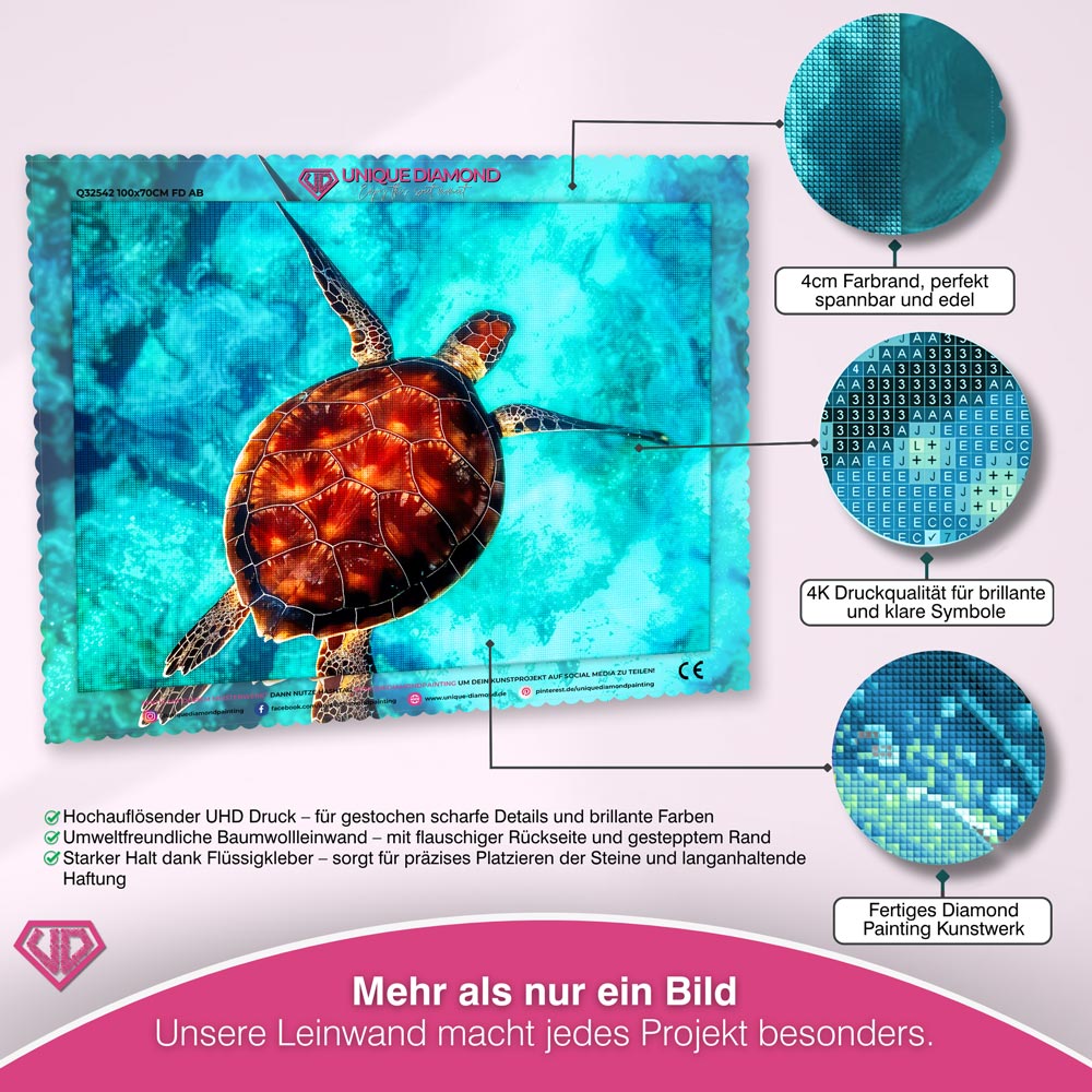 5D Diamond Painting – Ozean Schildkröte Unique-Diamond