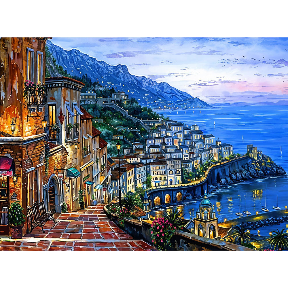 5D Diamond Painting – Weg entlang der Küste Unique-Diamond