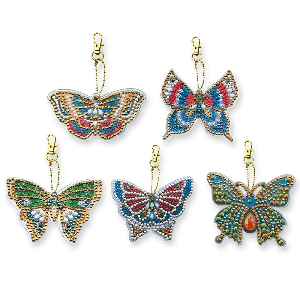Diamond Painting Anhänger Schmetterlinge 5st Set - Unique-Diamond