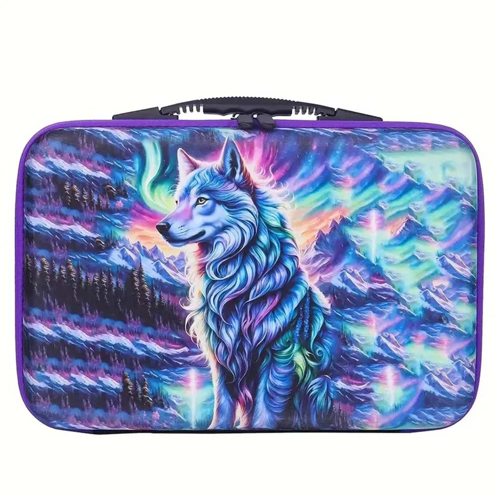 Diamond Painting Koffer Wolf mit 60/70/120 Dosen + Zubehör Unique-Diamond