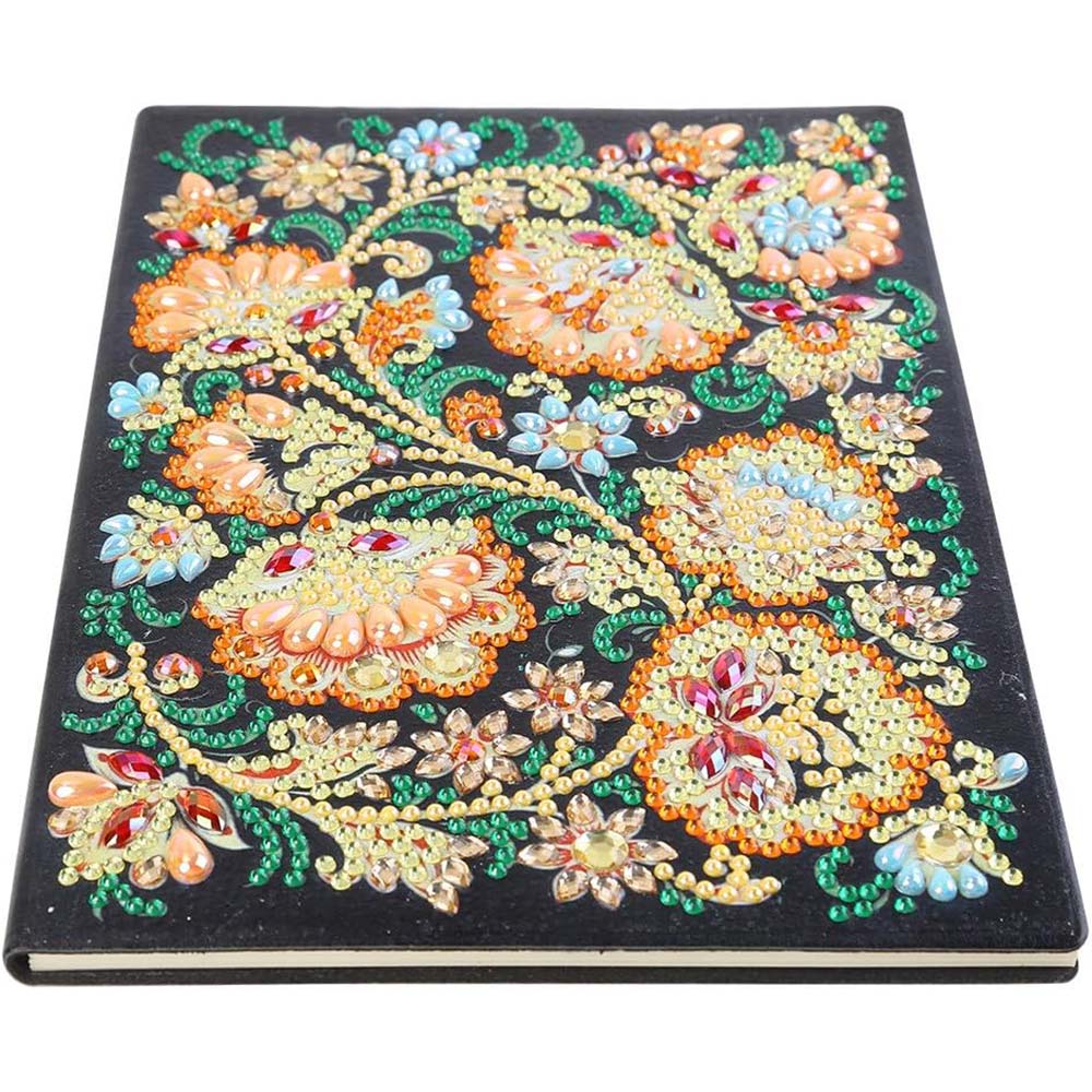 Diamond Painting Notizbuch Blumen, Unique-Diamond