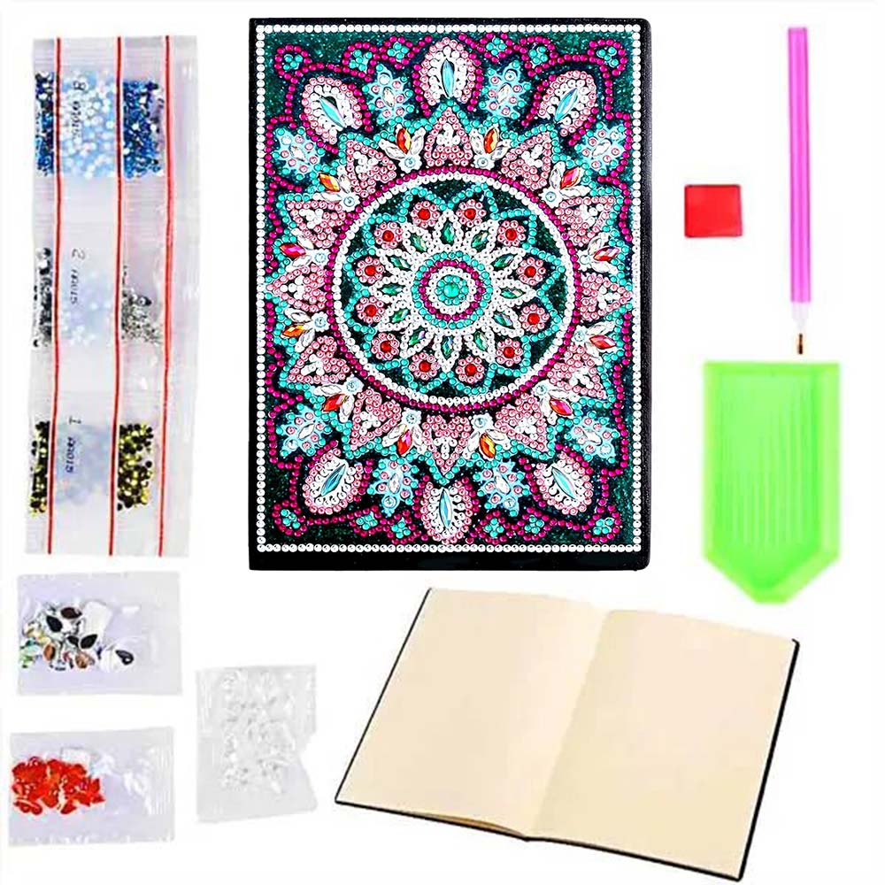 Diamond Painting Notizbuch Mandala, Unique-Diamond