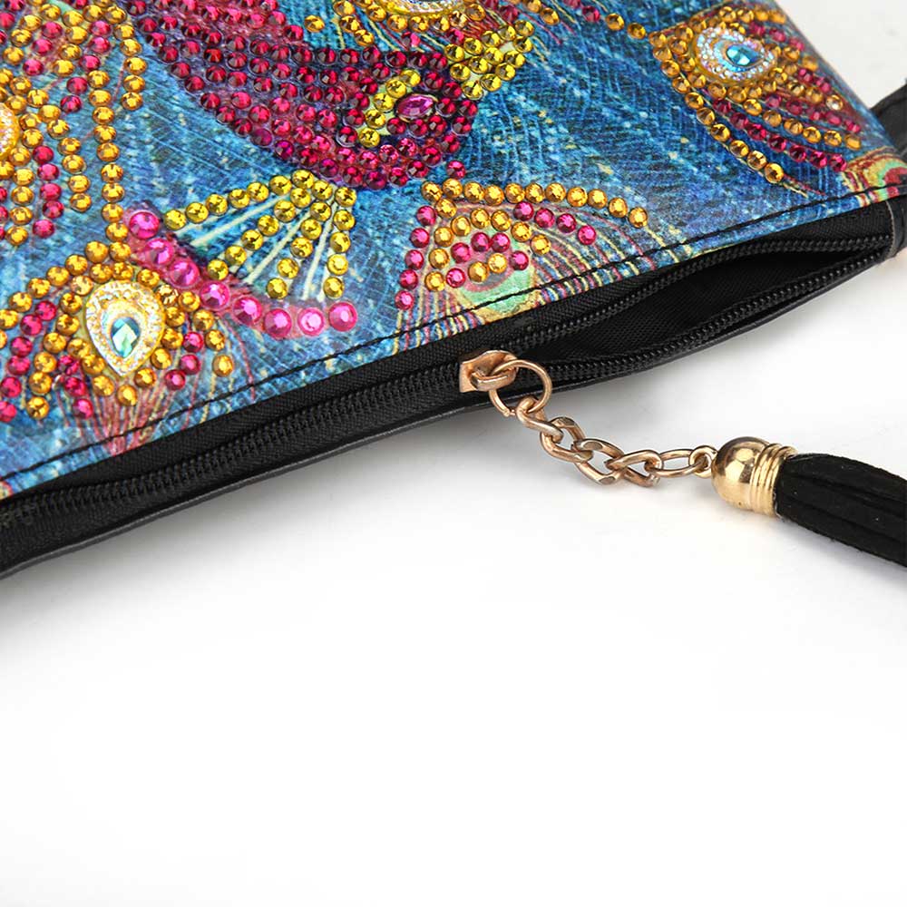 Diamond Painting Tasche Roter Pfau, Unique-Diamond