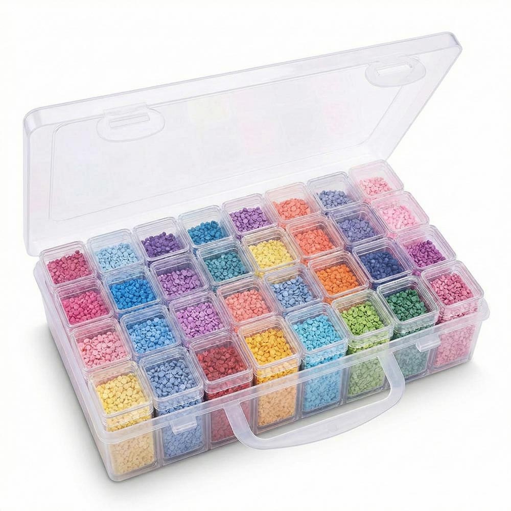 Diamond Painting XL Aufbewahrungsbox mit 32 Große Fächer