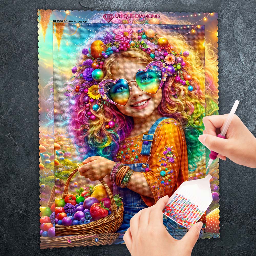 Diamond Painting – Fruchtzauber im Regenbogenwald Unique-Diamond