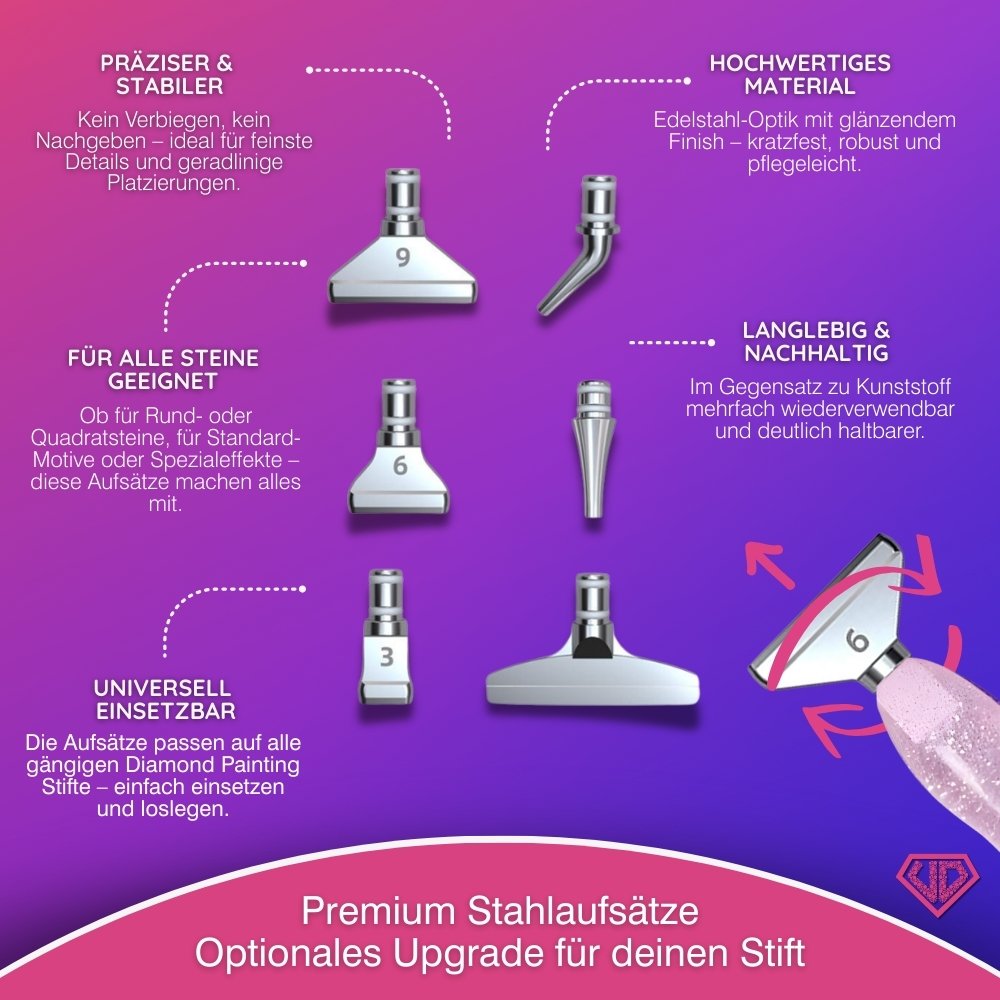Diamond Painting Ergonomischer Premium-Stift – Rosé Sparkle Unique-Diamond