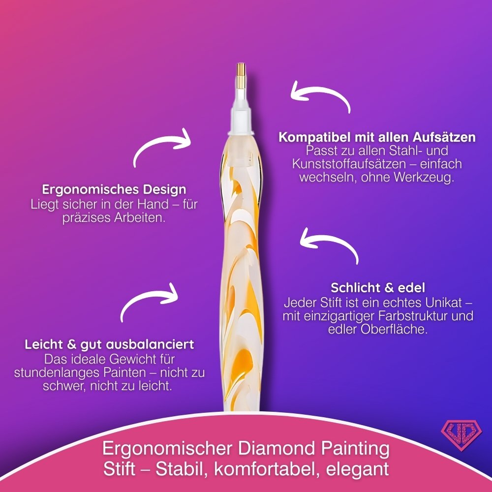 Diamond Painting Ergonomischer Premium-Stift – Golden Dusk Unique-Diamond