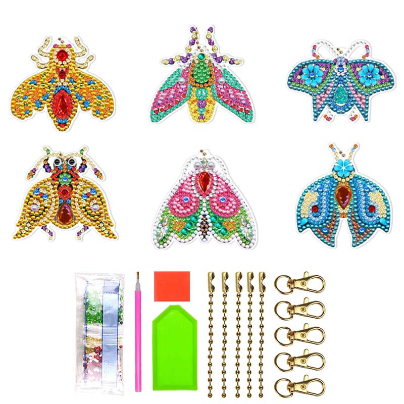 5D Diamond Painting Anhänger Insekten, Unique-Diamond