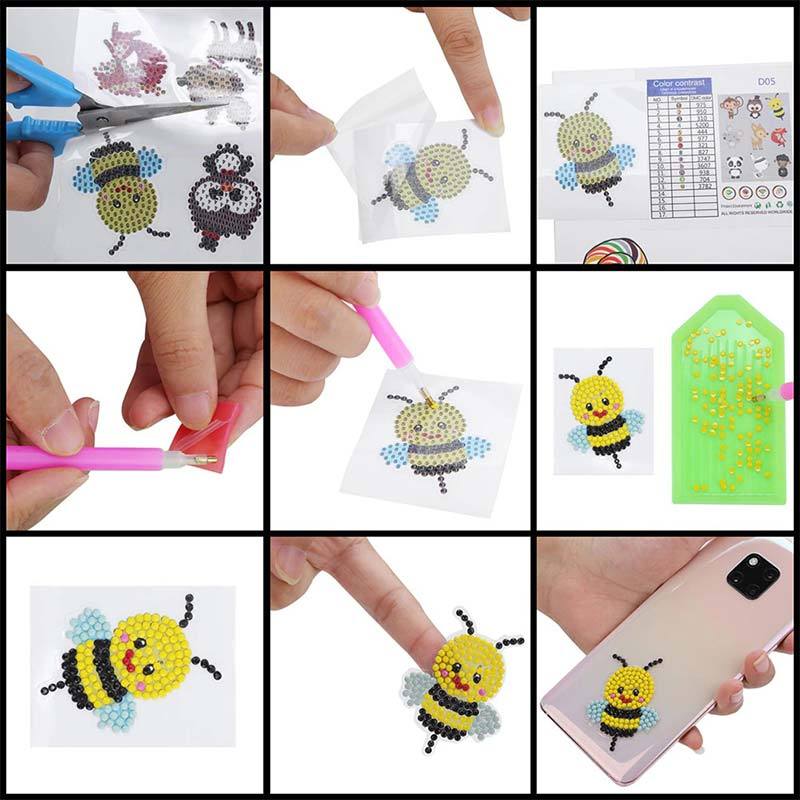 5D Diamond Painting Sticker Set 3 Christmas für Kinder - Unique-Diamond
