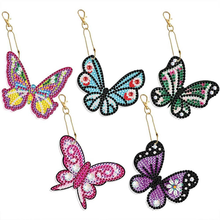 Diamond Painting Anhänger Schmetterlinge 5st Set, Unique-Diamond