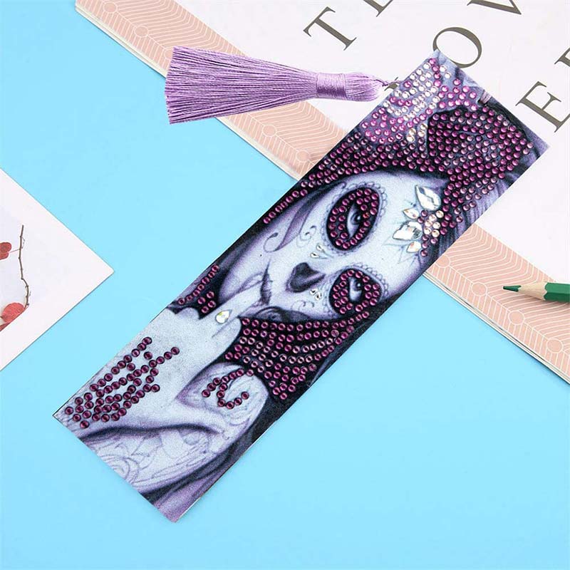 Diamond Painting Lesezeichen La Catrina, Unique-Diamond