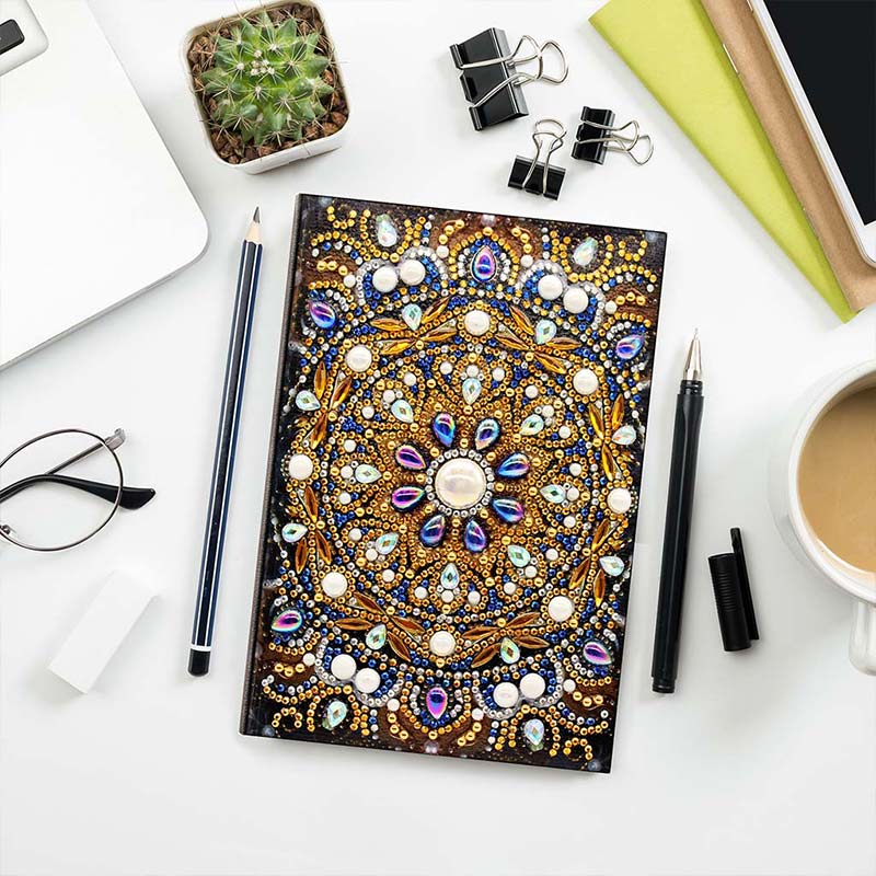 Diamond Painting Notizbuch Mandala, Unique-Diamond