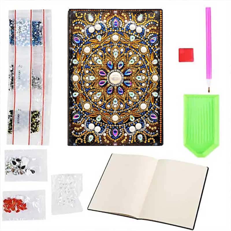 Diamond Painting Notizbuch Mandala, Unique-Diamond