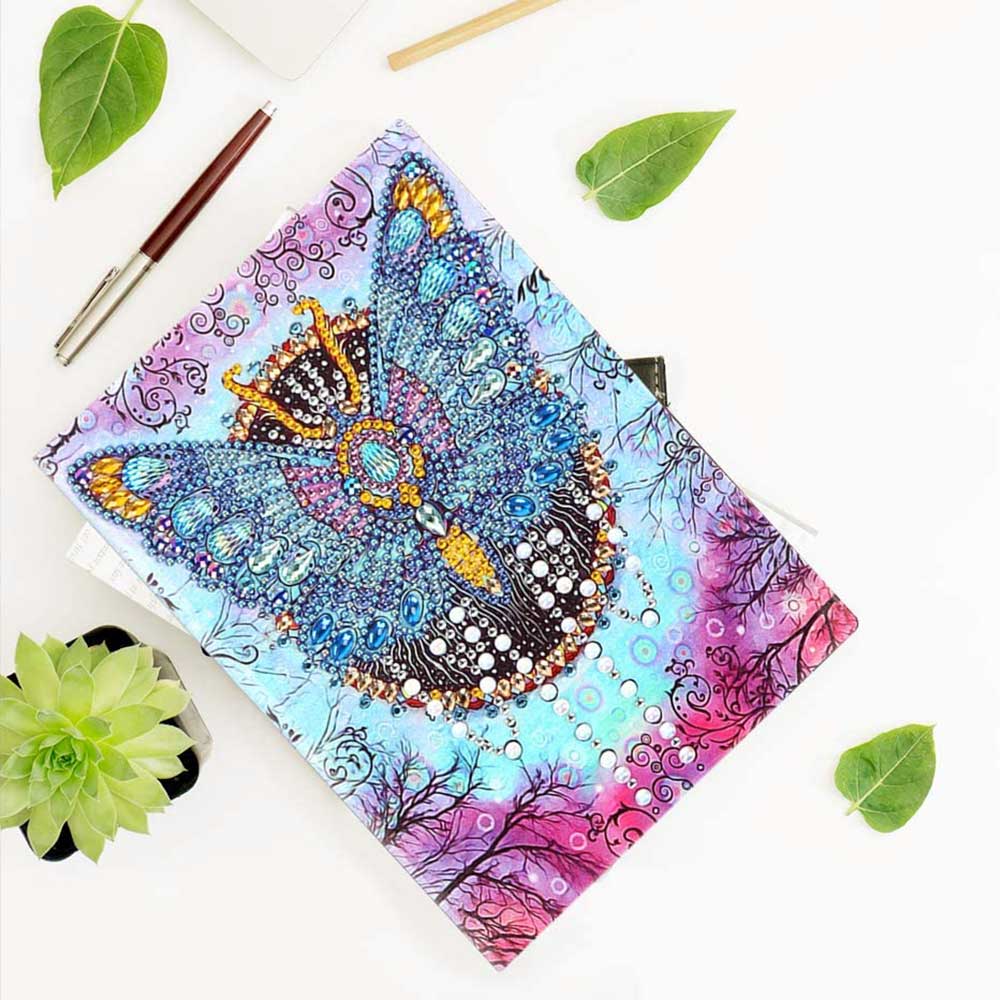 Diamond Painting Notizbuch Schmetterling, Unique-Diamond