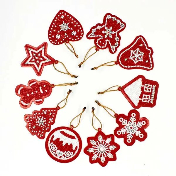 Weihnachtsbaum Anhänger 10st Set - Unique-Diamond